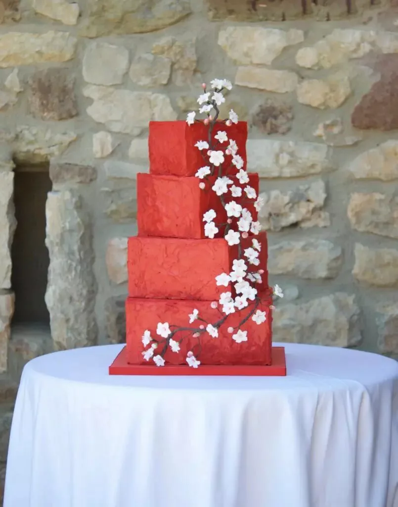 Cherry blossom flor de cerezo tarta de boda wedding cake mericakes tartas barcelona spain wedding cream cake red velvet flores de azucar sugarflowers red wedding cake artist 2 805x1024 3 jpg